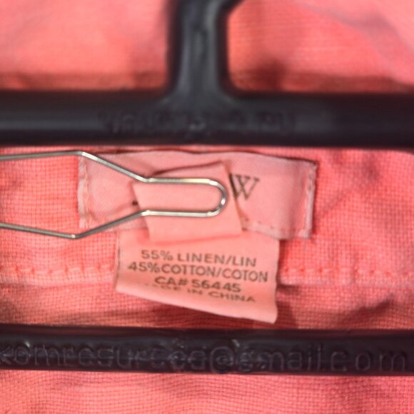 Womens J.Crew Pink Linen Blend Utility Vest Drawstring Hem Button & Zipper S - Picture 3 of 9